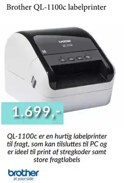 CBC Brother QL-1100c labelprinter, DKK 1699 tilbud