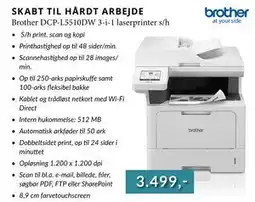 CBC Brother DCP-L5510DW 3-i-1 laserprinter s/h, DKK 3499 tilbud