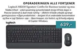 CBC Logitech MK650 Signature Combo for Business tastatur og mus, DKK 639 tilbud