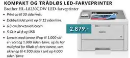 CBC Brother HL-L8230CDW LED-farveprinter, DKK 2879 tilbud