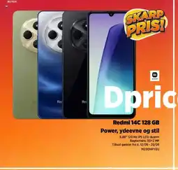 Power Redmi 14C 128 GB Power, ydeevne og stil tilbud