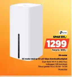 Power Tp-link 5G-router 5G-router med op til 4,67 Gbps downloadhastighed tilbud