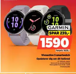 Power GARMIN Vivoactive 5 smartwatch Opdaterer dig om dit helbred tilbud
