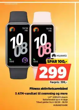 Power HUAWEI Fitness aktivitetsarmbånd 5 ATM-vandtæt til svømning og mere tilbud