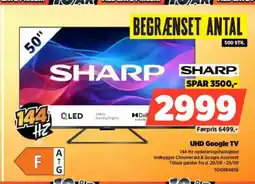 Power SHARP UHD Google TV tilbud