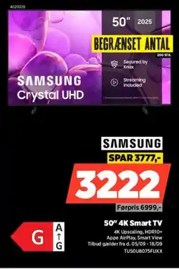 Power SAMSUNG 50" 4K Smart TV tilbud