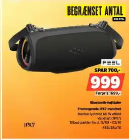 Power FEEL Bluetooth-højttaler Fremragende IPX7-vandtæt tilbud