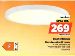 Power Nedis smart loftslampe fjernstyr og indstil timere tilbud