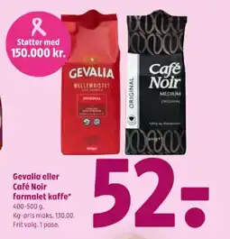 Coop 365 Gevalia eller Café Noir formalet kaffe* tilbud