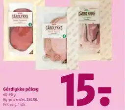 Coop 365 Gårdlykke pålæg tilbud