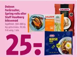 Coop 365 Daloon forårsuller, Spring rolls eller Steff Houlberg biksemad tilbud