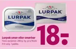 Coop 365 Lurpak smør eller smørbar tilbud