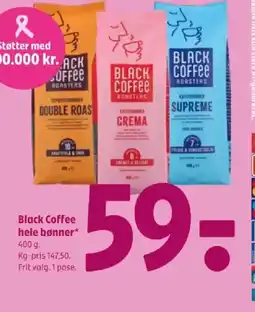 Coop 365 Black Coffee hele bønner* tilbud