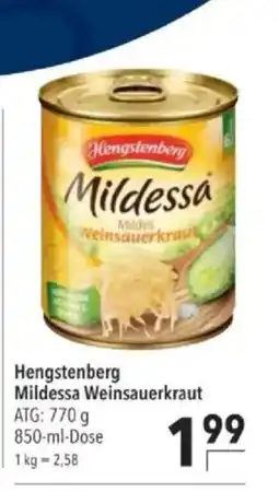 Citti Hengstenberg Mildessa Weinsauerkraut tilbud