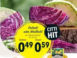 Citti Rotkohl oder Weißkohl tilbud