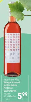 Citti Weingut Hammel Sophie Helene Petit Rosé Qualitätswein tilbud