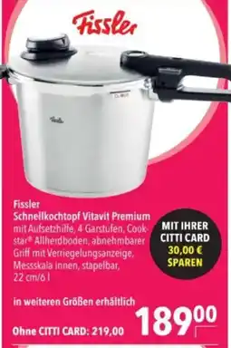 Citti Fissler Schnellkochtopf Vitavit Premium tilbud