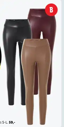 Lidl Leggings i læderlook tilbud
