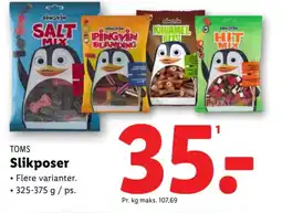 Lidl TOMS Slikposer tilbud