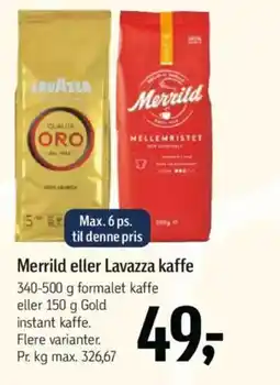Føtex Merrild eller Lavazza kaffe tilbud