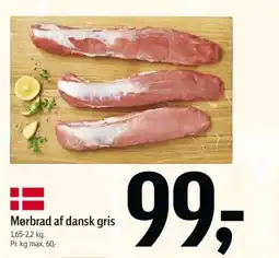 Føtex Mørbrad af dansk gris tilbud