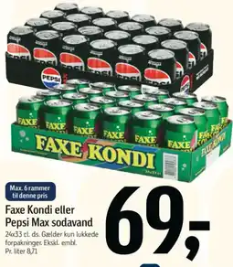 Føtex FAXE KONDI eller PEPSI Max sodavand tilbud
