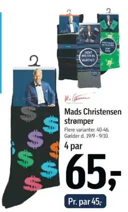 Føtex Mads Christensen strømper tilbud