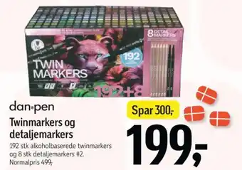 Føtex Dan-pen twinmarkers og detaljemarkers tilbud