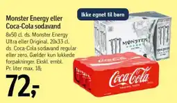 Føtex Monster Energy eller Coca-Cola sodavand tilbud