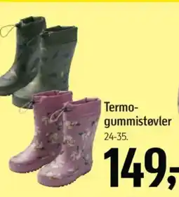 Føtex Termo- gummistøvler tilbud