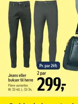 Føtex Jeans eller bukser til herre tilbud