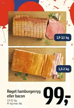 Føtex Røget hamburgerryg eller bacon tilbud
