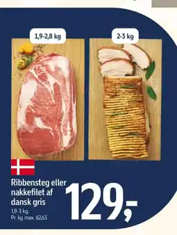Føtex Ribbensteg eller nakkefilet af dansk gris tilbud