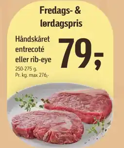 Føtex Håndskåret entrecoté eller rib-eye tilbud