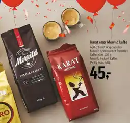 Føtex Karat eller Merrild kaffe tilbud