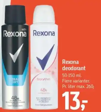 Føtex Rexona deodorant tilbud
