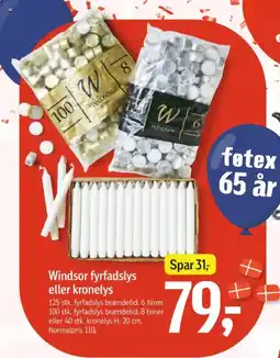 Føtex Windsor fyrfadslys eller kronelys tilbud