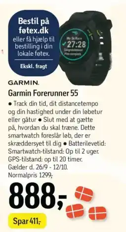 Føtex GARMIN. Garmin Forerunner 55 tilbud
