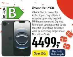 Føtex iPhone 16e 128GB tilbud