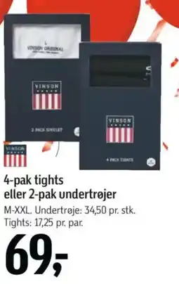 Føtex 4-pak tights eller 2-pak undertrøjer tilbud