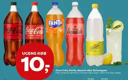 SuperBrugsen Coca-Cola, Fanta, Squash eller Schweppes tilbud
