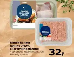 SuperBrugsen Dansk hakket kylling 7-10% eller kyllingelårmix tilbud