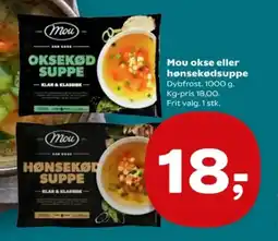 SuperBrugsen Mou okse eller hønsekødsuppe tilbud