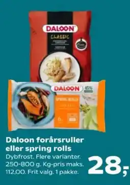 SuperBrugsen Daloon forårsruller eller spring rolls tilbud