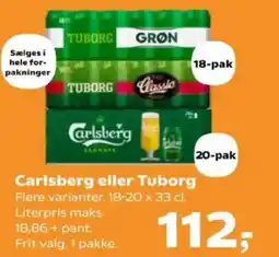 SuperBrugsen Carlsberg eller Tuborg tilbud