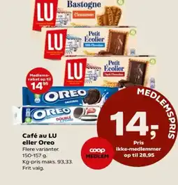 SuperBrugsen Café au LU eller Oreo tilbud
