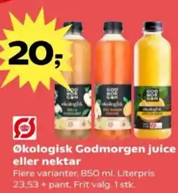 SuperBrugsen Økologisk Godmorgen juice eller nektar tilbud