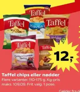 SuperBrugsen Taffel chips eller nødder tilbud