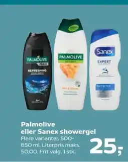 SuperBrugsen Palmolive eller Sanex showergel tilbud