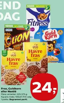 SuperBrugsen Fras, Guldkorn eller Nestlé tilbud